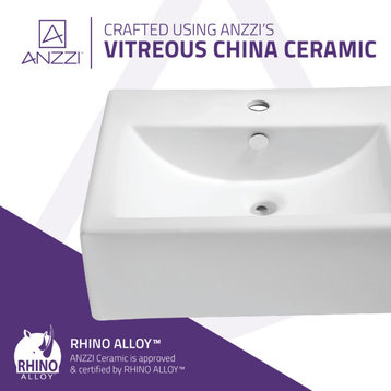 Vitruvius Series Ceramic Vessel Sink, White