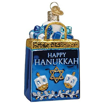 Old World Christmas Glass Blown Ornament, Happy Hanukkah (#36302)
