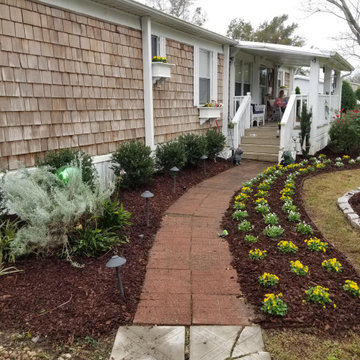 Residential Landscaping Services - Outdoor Plant Bed with Mulch
