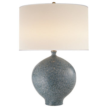Gaios Table Lamp in Blue Lagoon with Linen Shade