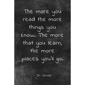 "The More You Read" Dr. Seuss Quote, Motivational Classroom Poster