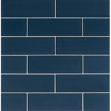 MSI SMOT-GL-T-412 4" x 12" Rectangle Wall Tile - Glossy Visual - - Midnight
