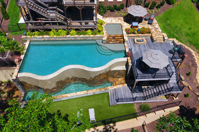 Example of a trendy pool design in Atlanta