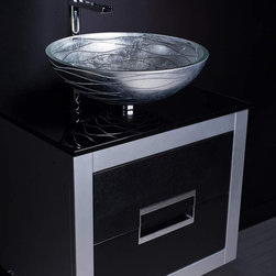 24 inch leather front bathroom vanity and sink combo - Bathroom Fixtures