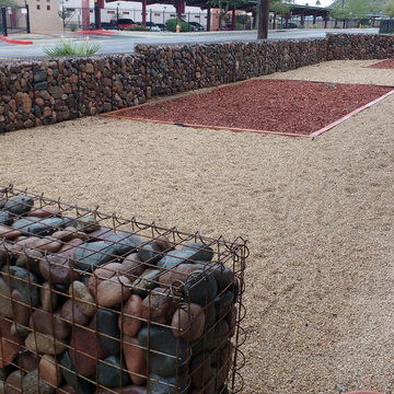Corner lot Gabion wall