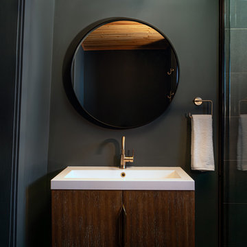Moody Midcentury Bathroom Remodel