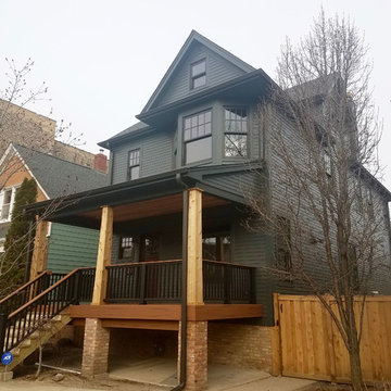 Chicago, IL 4-Square New Construction Home, Hardie Siding
