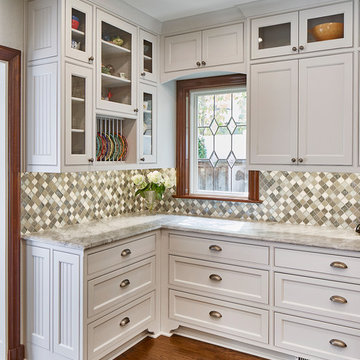 Open and glass cabinets
