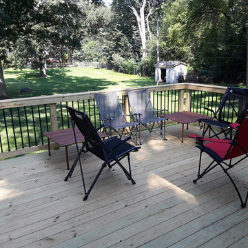 Multi Level Wood Deck Design in West Chicago, IL