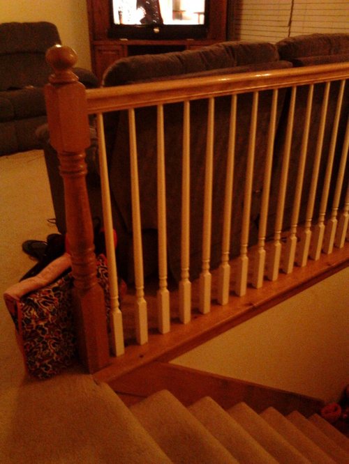 to paint bannister or not?