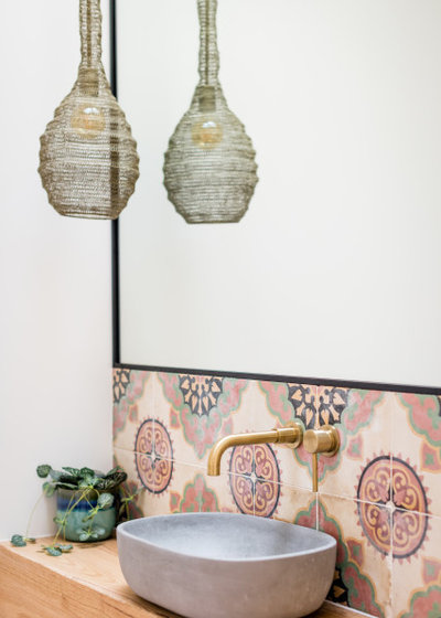 Eclectic Powder Room by Holman Designs