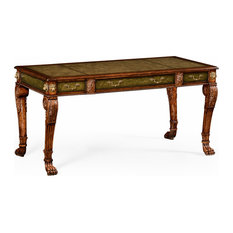 Leather Top Traditional Desks Houzz Regency Mahogany Leather Top Desk