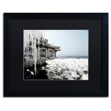 Philippe Hugonnard 'White Winter' Art, Black Frame, Black Matte, 20"x16"