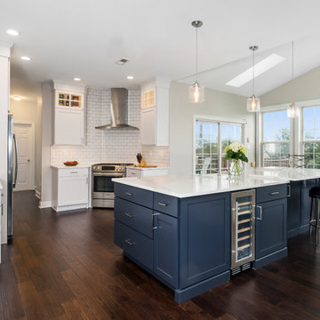 Blue and White Kitchen in Yardley