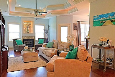 Beach style home design photo in Other
