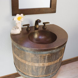 Native Trails 24" Bordeaux Copper Vanity Top in Antique - Vanity Tops And Side Splashes