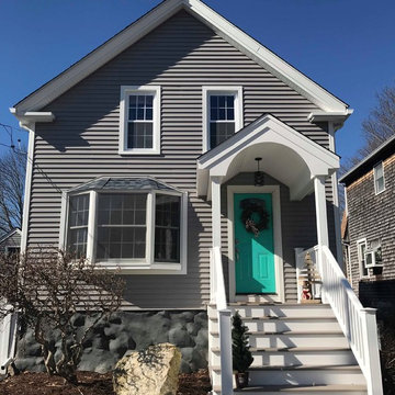 GAF Roofing System, Mastic Vinyl Siding, & Portico in Fairhaven, MA