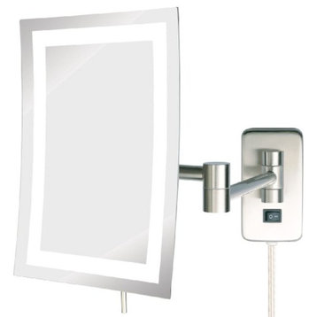 Jerdon JRT710NL 6.5-Inch by 9-Inch LED Lighted Wall Mount Rectangular Mirror