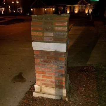 Brick and stone mailbox in Fenton, Mo