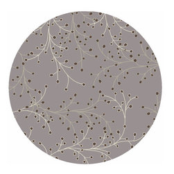 Athena Gray Round Area Rug - Area Rugs