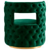 Theo Velvet Upholstered Accent Chair, Green