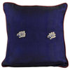 Peacock Sage Silk Pillow Cover, Royal Blue