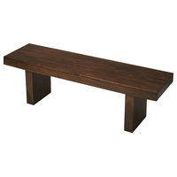 Butler Hewett Solid Wood Bench - Transitional - Accent And Storage ...