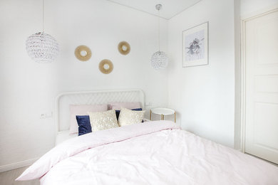 Example of an eclectic bedroom design in Other