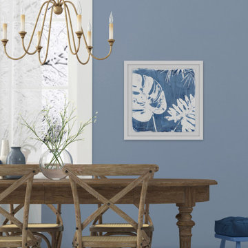 "Tropical Indigo Impressions II" Framed Painting Print