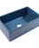 Austen Fireclay 30" Single Bowl Farmhouse Apron Kitchen Sink, Matte Blue