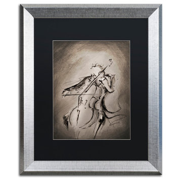 Marc Allante 'The Cellist' Art, Silver Frame, Black Mat, 20x16