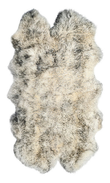 New Zealand Quattro Sheepskin Rug Grant Gray 4 X6 New Zealand Quattro Sheepskin Rug Grant Gray