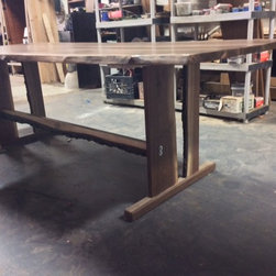 Solid Walnut Live Edge Dining Table - Dining Tables