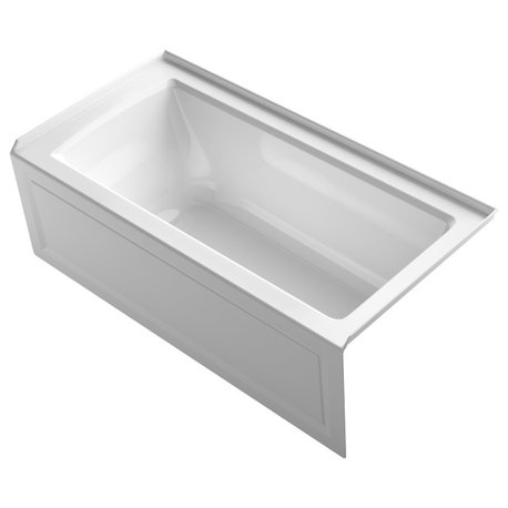 Kohler K-1946-RA Archer Three Wall Alcove Soaking Tub - White