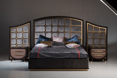 ニューヨークにあるトラディショナルスタイルのおしゃれな寝室のインテリア