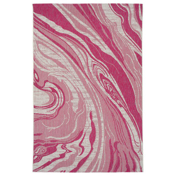 Kaleen Soleri Slr07-92 Organic and Abstract Rug, Pink, White, 3'11"x5'11"