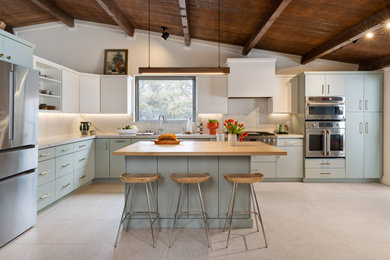 Inspiration for a mid-century modern kitchen remodel in Salt Lake City
