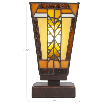 Luna 1-Light Table Lamp, Dark Granite/Santa Cruz Square Art