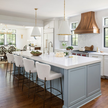 Light Blue Kitchen Island