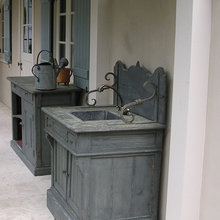 Outdoor sink cabinets