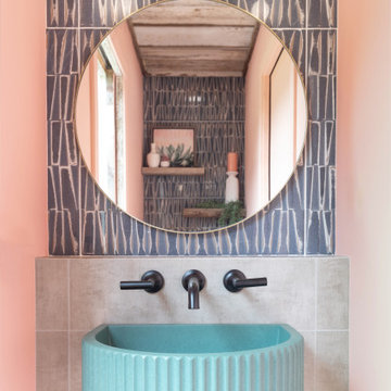 Powder Room Vanity Wall #LifesGoodintheWoods