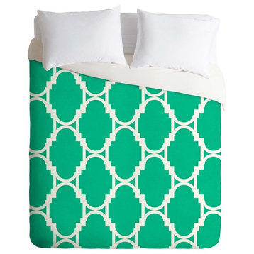 Deny Designs Rebecca Allen Pillow Talk Turquoise Duvet Cover - Lightweight