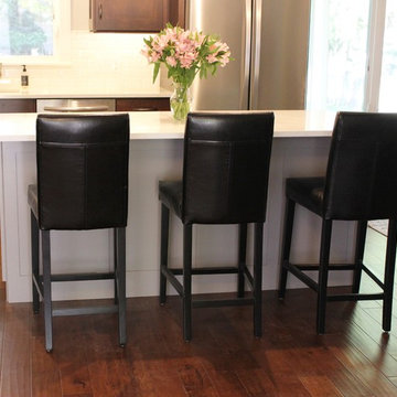Bettendorf, IA- Kitchen in Dark Mocha Cabinetry With Painted Gray Accent Island