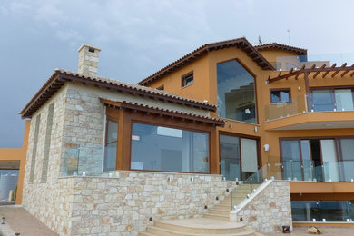 Inspiration for a mediterranean exterior home remodel in Other