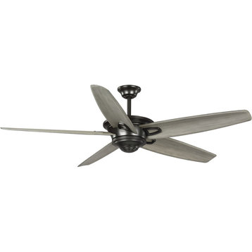 Caleb Collection 68" 5-Blade Antique Bronze AC Motor Transitional Ceiling Fan