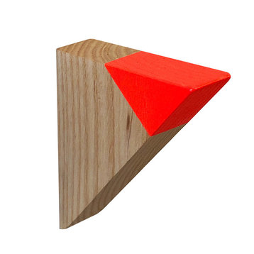 Soldier Triangle Wall Peg, Fluorescent Red