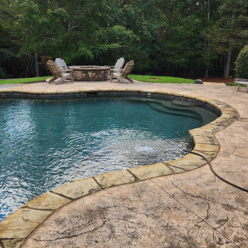 Outdoor Makeover and Swimming Pool Renovation Project- Milton, GA.