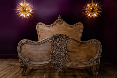 Melina Carved Wood Kingsize French Bed