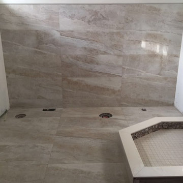 Porcelain 24 x48 and 48x48 large tiles in Toronto by Prestige Tile installers