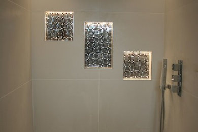 Design ideas for a contemporary bathroom in Hertfordshire.